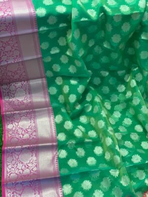 Kanchi kora silver zari sarees with blouse (4)