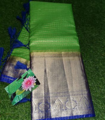 Kanchi organza with zari border sarees (5)