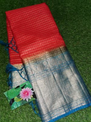 Kanchi organza with zari border sarees (6)