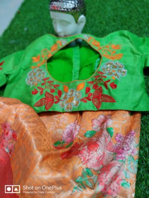 Latest soft banaras sarees with work blouse (5)