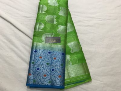 Lite weight soft kanchi pattu sarees with blouse (1)