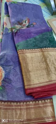 New kora digital printed sarees with border (11)