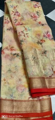 New kora digital printed sarees with border (18)