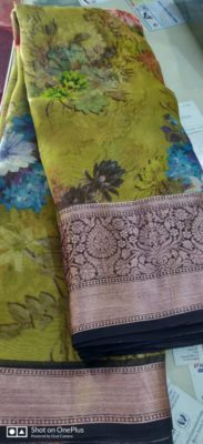 New kora digital printed sarees with border (21)