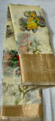 New kora digital printed sarees with border (24)
