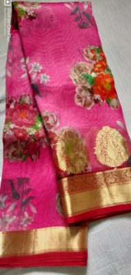 New kora digital printed sarees with border (27)