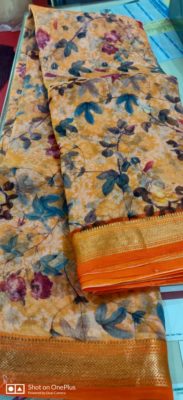 New kora digital printed sarees with border (29)