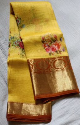 New kora digital printed sarees with border (7)