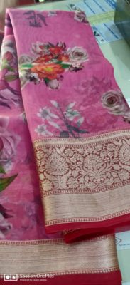 New kora digital printed sarees with border (9)