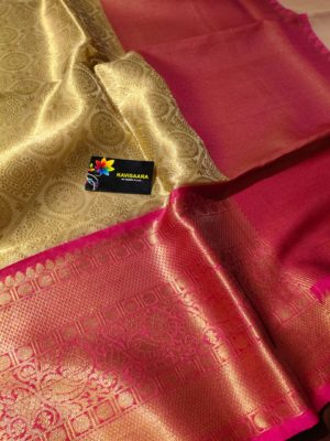 Pure banaras gold weaving tissue with blouse (3)