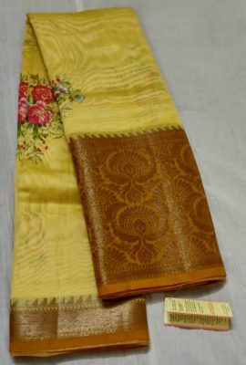 Pure chanderi kanchi border sarees with blouse (1)