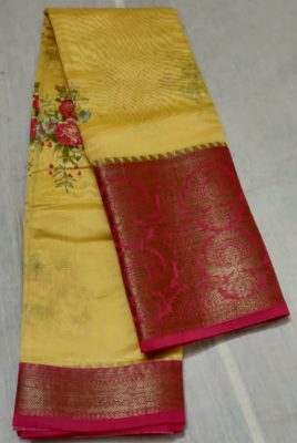 Pure chanderi kanchi border sarees with blouse (10)