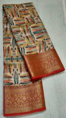 Pure chanderi kanchi border sarees with blouse (2)