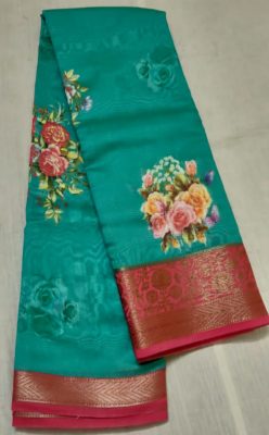 Pure chanderi kanchi border sarees with blouse (3)
