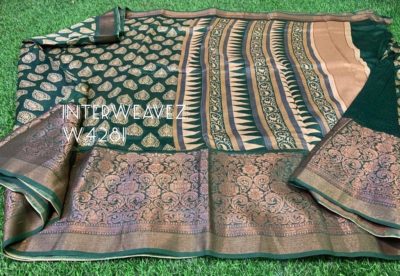 Pure chanderi printed sarees with border (11)