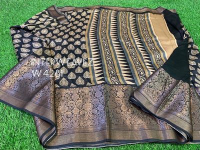 Pure chanderi printed sarees with border (16)