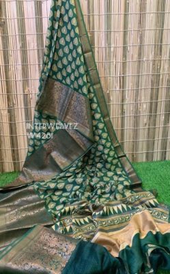 Pure chanderi printed sarees with border (17)