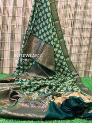 Pure chanderi printed sarees with border (23)