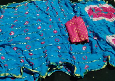 Pure georgette sarees with bandini prints (3)