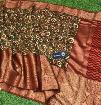Pure handloom maheshwari silk sarees with big border (17)