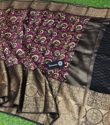 Pure handloom maheshwari silk sarees with big border (2)
