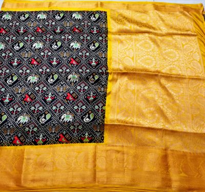Pure jute silk sarees with contrast blouse (3)
