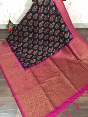 Pure kalamkari banaras silk sarees with blouae (11)