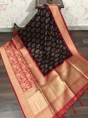 Pure kalamkari banaras silk sarees with blouae (12)