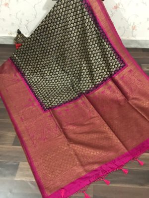 Pure kalamkari banaras silk sarees with blouae (13)