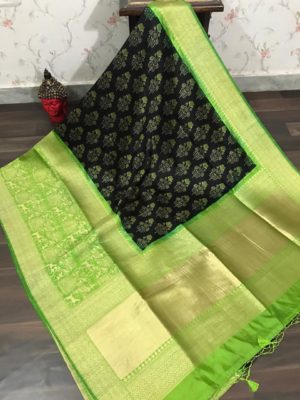 Pure kalamkari banaras silk sarees with blouae (2)