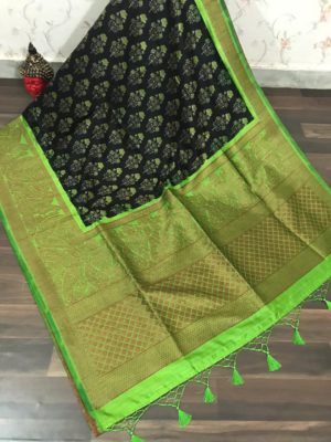 Pure kalamkari banaras silk sarees with blouae (4)