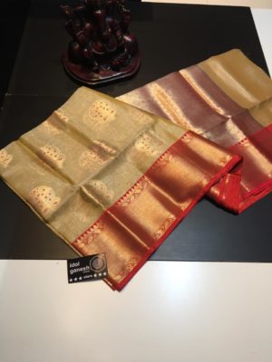 Pure kora tissue sarees with blouse (3)