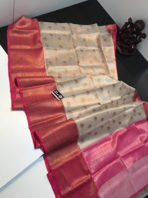 Pure lite weight kanchi tissue sarees with blouse (4)