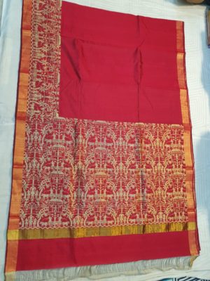 Rawsilk contrast warly border with blouse (12)