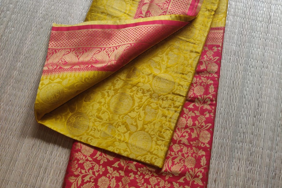Soft jute silk sarees with unique combinations (1)