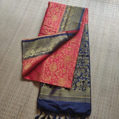 Soft jute silk sarees with unique combinations (11)