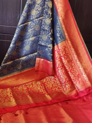 Soft jute silk sarees with unique combinations (2)