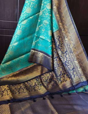 Soft jute silk sarees with unique combinations (3)