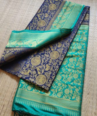 Soft jute silk sarees with unique combinations (6)