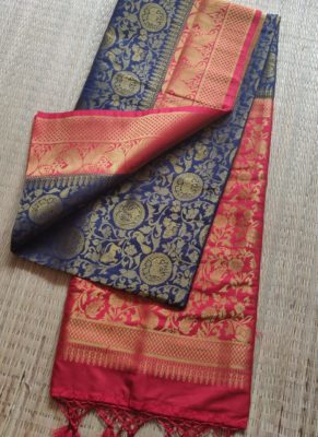 Soft jute silk sarees with unique combinations (9)