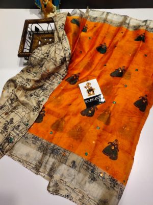Zara silk sarees with cartoon design (13)