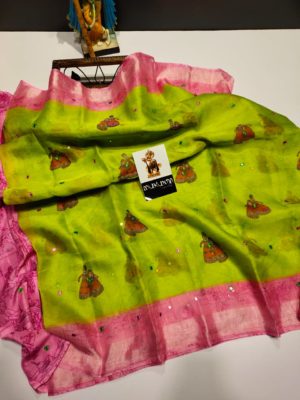 Zara silk sarees with cartoon design (4)