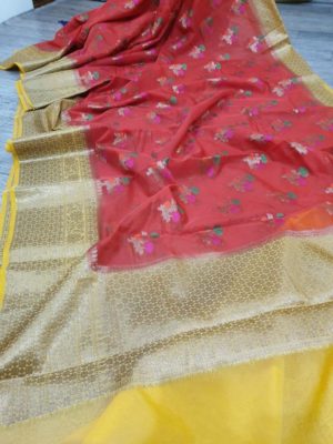 Banaras handloom organza silk sarees (3)