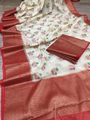 Banaras handloom organza silk sarees (4)
