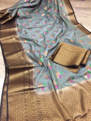 Banaras handloom organza silk sarees (7)