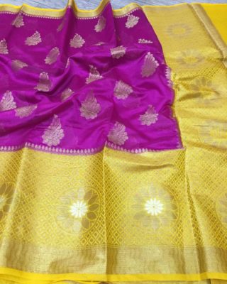 Banaras handloom semi chiniya silk sarees (1)