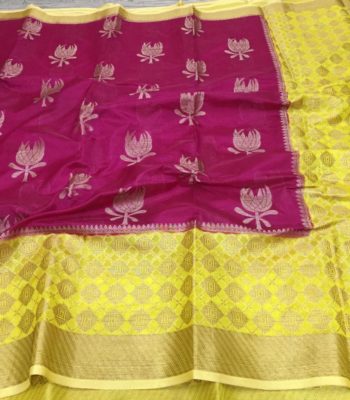 Banaras handloom semi chiniya silk sarees (4)