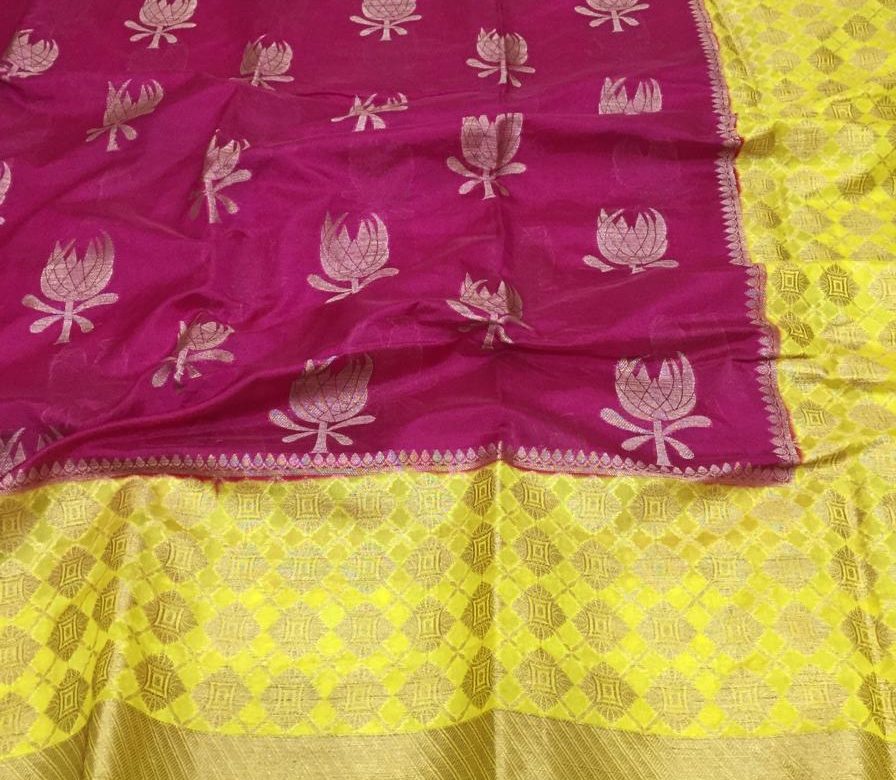 Banaras handloom semi chiniya silk sarees (4)