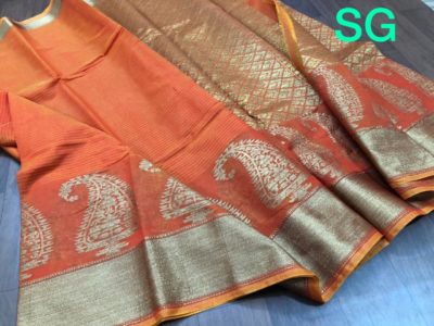 Banaras silk blend saree with kanchi border (8)