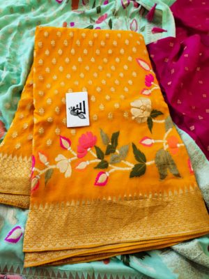 Banarasi soft pattu sarees with blouse (4)